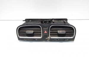 Grila aer bord centrala cu buton avarii, VW Golf 6 (5K1) (id:578007) din dezmembrari
