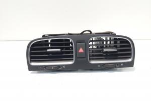 Grila aer bord centrala cu buton avarii, cod 5K0819728, Vw Golf 6 (5K1) (id:687310) din dezmembrari