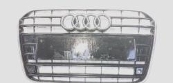 Grila bara fata centrala cu sigla si loc de senzori, Audi A6 Allroad (4GH, C7) (idi:713634)