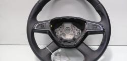 Volan piele cu comenzi, cod 5E0419091AC, Skoda Octavia 3 (5E3) (idi:727063)