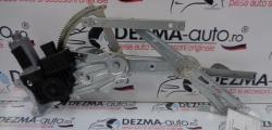 Macara cu motoras stanga fata, GM13100417, GM13101480, Opel Astra H sedan 2007-2011