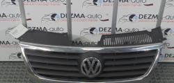 Grila bara fata centrala cu sigla, 3C0853651, Vw Passat (3C2)