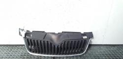 Grila bara fata centrala, Skoda Fabia 2 (facelift) 5J0853668C