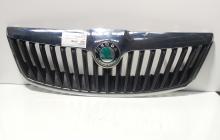 Grila capota fata centrala cu sigla, Skoda Octavia 2 (1Z3) facelift (id:675748)
