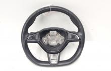 Volan piele cu comenzi si padele, cod 5E0419091AQ, Skoda Octavia 3 (5E3) (id:688685)