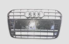 Grila bara fata centrala cu sigla si loc de senzori, Audi A6 Allroad (4GH, C7) (idi:713634)