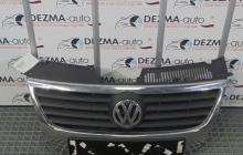 Grila bara fata centrala cu sigla, 3C0853651, Vw Passat (3C2)