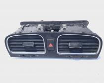 Grila aer bord centrala cu buton avarii, cod 5K0819728M, Vw Golf 6 (5K1) (id:496081)
