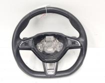 Volan piele cu comenzi si padele, cod 5E0419091AQ, Skoda Octavia 3 (5E3) (id:688685)