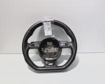 Volan piele perforata cu comenzi si padele, cod 8K0419091CP, Audi A5 (8T3) (idi:712756)