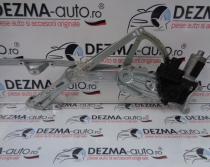 Macara cu motoras dreapta fata, GM13100418, GM13101481, Opel Astra H sedan 2007-2011