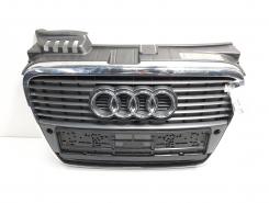 Grila bara fata centrala cu sigla, cod 8E0853651J, Audi A4 Avant (8ED, B7) (id:473419)
