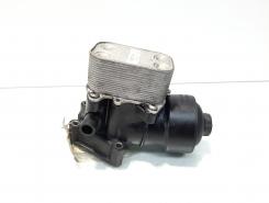 Carcasa filtru ulei cu racitor ulei, cod 03L115389B, 03L117021B, Vw Golf 6 (5K1), 1.6 TDI, CAY (id:553352)