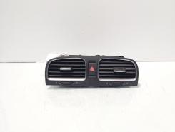 Grila aer bord centrala cu buton avarii, cod 5K0819728, Vw Golf 6 (5K1) (id:692718)