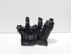 Carcasa filtru ulei cu racitor ulei, cod 70379327, Bmw 3 (E90) 2.0 diesel, N47D20C (id:705521)
