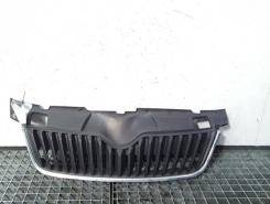 Grila bara fata centrala, Skoda Fabia 2 (facelift) 5J0853668C