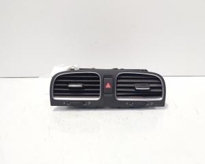 Grila aer bord centrala cu buton avarii, cod 5K0819728, Vw Golf 6 (5K1) (id:692718)