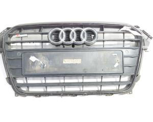 Grila bara fata centrala sus cu sigla si loc de senzori, Audi A4 Avant (8K5, B8) facelift (id:712839)
