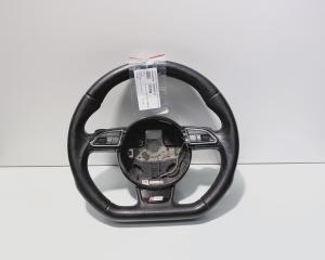 Volan piele perforata cu comenzi si padele, cod 8K0419091CP, Audi A5 (8T3) (idi:712756)