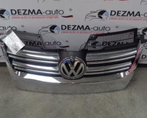 Grila bara fata centrala cu sigla, 1K5853651, Vw Golf 5 Variant