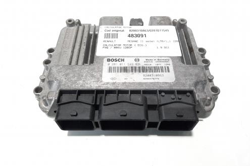 Calculator motor, cod 8200310863, 0281011549, Renault Megane 2 Sedan 1.9 DCI, F9Q (id:483091)