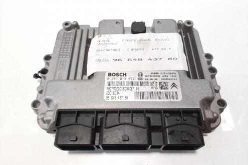 Calculator motor Bosch, cod 9664843780, 0281013872, Peugeot 308, 1.6 HDI, 9H01 (id:483747)