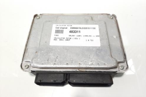 Calculator motor, cod 038906019LE, 0281011190, VW Sharan (7M8, 7M9, 7M6), 1.9 TDI, ASZ (idi:483311)