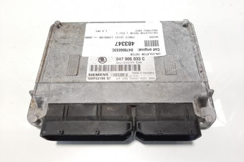 Calculator motor, cod 047906033C, Skoda Fabia 1 Sedan (6Y3), 1.4 MPI, AQW (idi:483347)