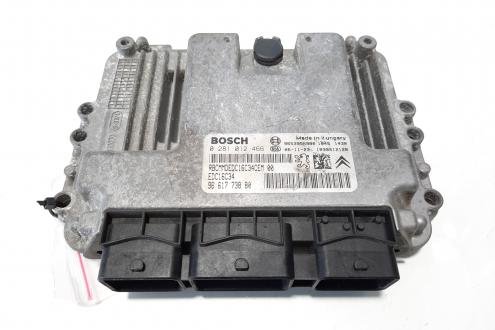 Calculator motor, cod 9661773880, 0281012466, Citroen C4 (I) coupe, 1.6 HDI, 9HZ (idi:483555)