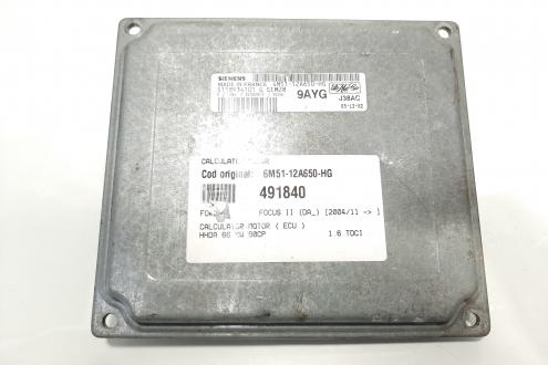 Calculator motor, cod 6M51-12A650-HG, Ford Focus 2 Combi (DA), 1.6 TDCI, HHDA (idi:491840)