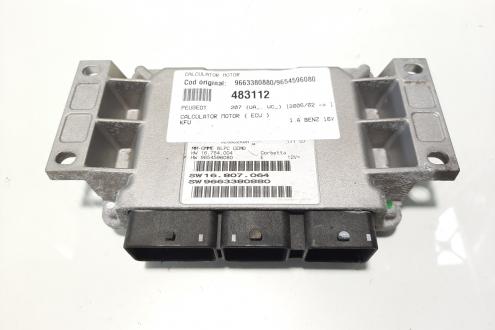 Calculator motor, cod 9663380880, 9654596080, Peugeot, 1.4 16V benz, KFU (idi:483112)