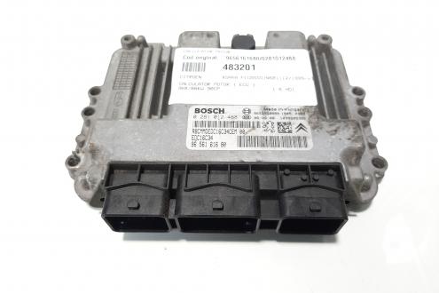 Calculator motor, cod 9656161680, 0281012468, Peugeot, 1.6 HDI, 9HX (idi:483201)