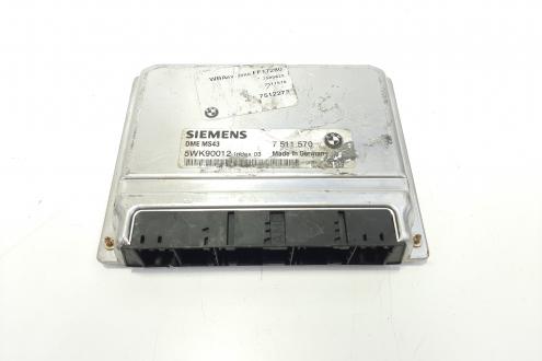 Calculator motor Siemens, cod 7511570, 5WK90012, Bmw 3 Coupe (E46) 2.2 B, M54B22 (idi:483726)