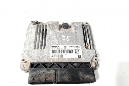 Calculator motor, cod 55197150, 0281012534, Opel Vectra C, 1.9 CDTI, Z19DTH (id:549878)