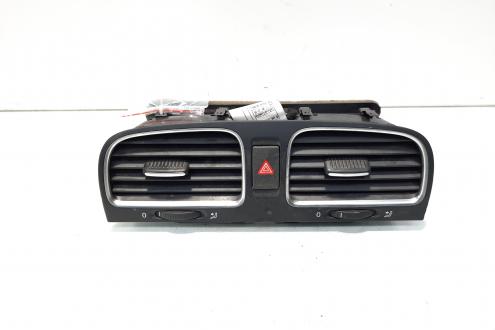Grila aer bord centrala cu buton avarii, VW Golf 6 Variant (AJ5) (id:557458)