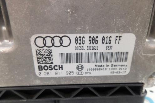 Calculator motor, cod 03G906016FF, 0281011905, Audi A3 (8P1) 2.0tdi (id:193280)