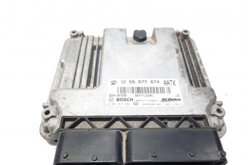 Calculator motor ECU, cod GM55577674, 0281017452, Opel Astra J Combi, 2.0 CDTI, A20DTH (idi:581049)