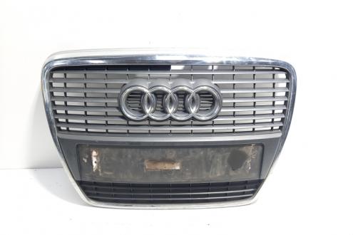 Grila bara fata centrala sus cu sigla, cod 4F0853551S, Audi A6 (4F2, C6) (idi:585376)