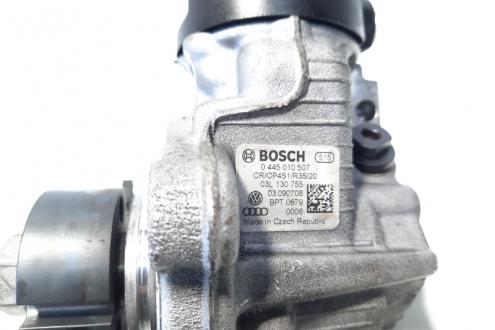 Pompa inalta presiune Bosch, cod 03L130755, 0445010507, Audi A5 Cabriolet (8F7), 2.0 TDI, CAG (idi:590442)