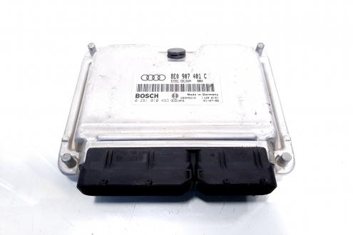 Calculator motor, cod 8E0907401C, 0281010493, Audi A4 Avant (8E5, B6) 2.5 TDI, AKE (idi:526855)