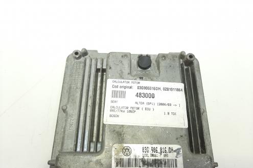 Calculator motor Bosch, cod 03G906016DH, 0281011864, Skoda Superb II (3T4) 1.9 TDI, BXE (idi:483000)