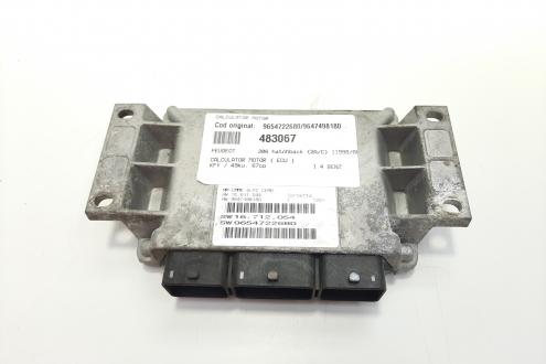Calculator motor ECU, cod 9654722680, 9647498180, Peugeot 206 SW, 1.4 benz, KFV (idi:483067)
