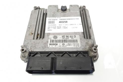 Calculator motor Bosch, cod 03G906016CB, 0281011900, Seat Altea (5P1) 1.9 tdi, BKC (idi:483258)