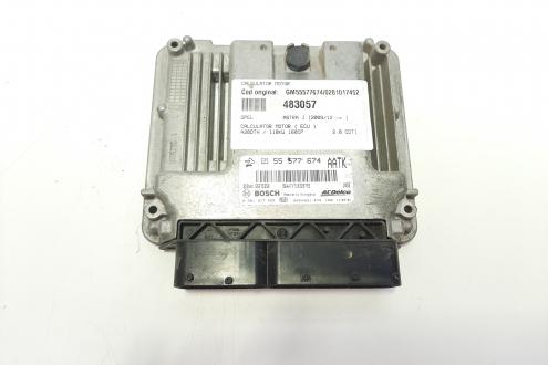 Calculator motor ECU, cod GM55577674, 0281017452, Opel Insignia A Sedan, 2.0 CDTI, A20DTH (idi:483057)