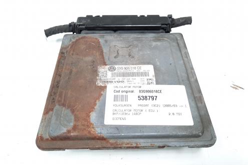 Calculator motor Siemens, cod 03G906018CE, Vw Passat Variant (3C5) 2.0 TDI, BKP (idi:538797)