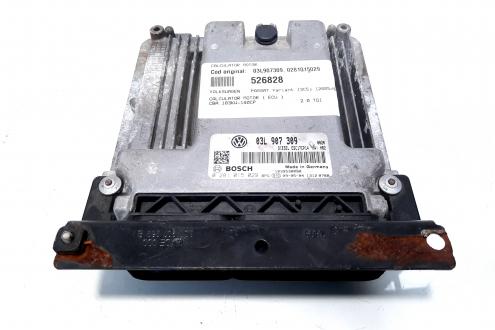 Calculator motor ECU, cod 03L907309, 0281015029, Audi A3 Cabriolet (8P7), 2.0 TDI, CBA (idi:526828)