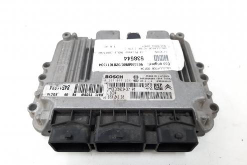 Calculator motor ECU, cod 9653958980, 0281011634, Citroen C4 (I) coupe, 1.6 HDI, 9HZ (idi:538544)