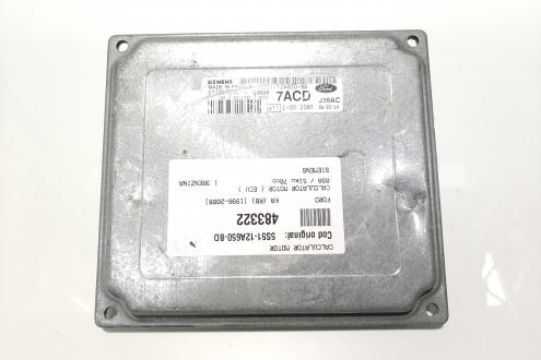 Calculator motor ECU Siemens, cod 5S51-12A650-BD, Citroen Xsara hatchback, 1.3 benz, A9A (idi:483322)