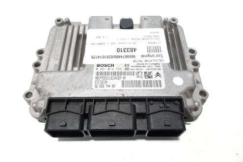 Calculator motor ECU Bosch, cod 9665674480, 0281014729, Citroen C4 (I) sedan, 1.6 HDI, 9HZ (idi:483310)
