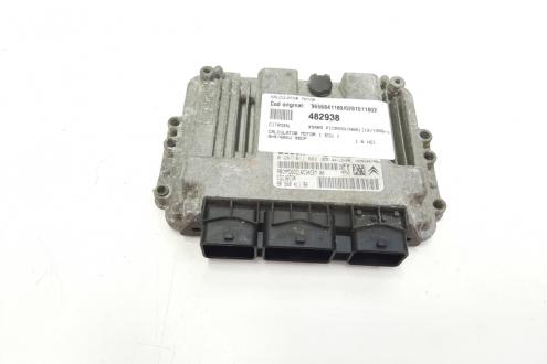 Calculator motor ECU, cod 9656841180, 0281011802, Citroen C4 (I) coupe, 1.6 HDI, 9HX (idi:482938)